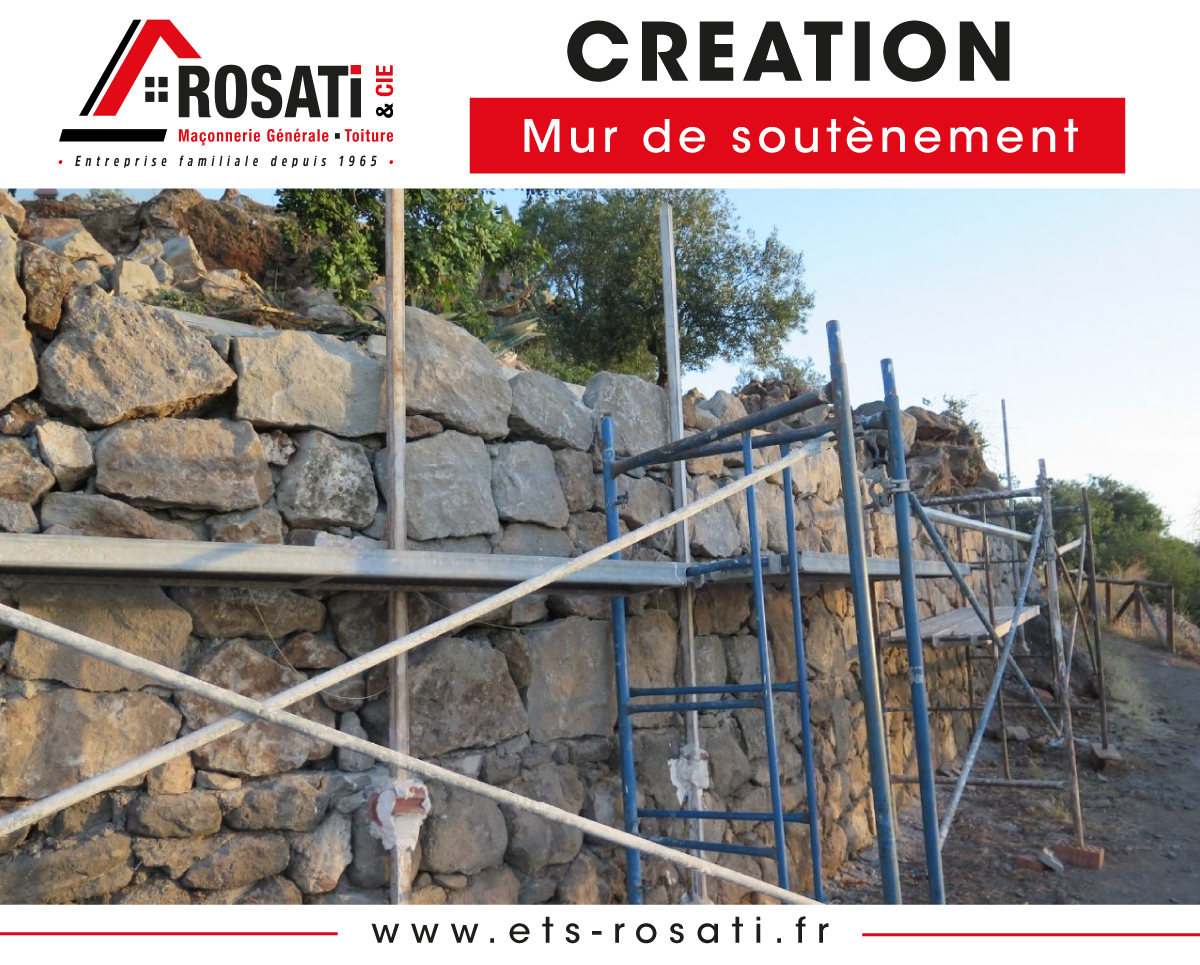 création de mur de soutènement maison à Bollène